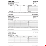 Deposit Slip Template - Create Professional Bank Deposit Slips Instantly example document template 