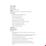 Sales Marketing Analyst Resume example document template