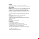 Marketing Student Internship Resume example document template 