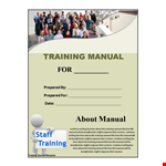 Training Manual Template - Easy-to-Use and Effective Guide for Training example document template