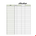 Class Roster Template - Organize Your Class with Ease | Stevan Krajnjan example document template