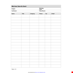 Employee Meeting Sign In Sheet Template - Easy and Convenient Meeting Attendance Tracking example document template