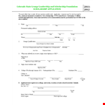 Scholarship Application Template - School & College | Apply Easily example document template