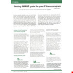 SMART Fitness Goals - Achieve Your Fitness Aspirations with These Effective Examples example document template