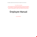 Customizable Employee Handbook Template | Company Policies, Leave & More example document template 