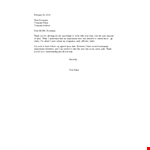 Temporary Resignation Letter Example example document template