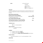 Engineering Student example document template