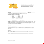 Daycare Contract Template - Comprehensive Agreement for Childcare example document template 