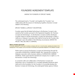 Founders Agreement Template example document template 