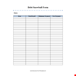 Get out of Debt Fast with Our Debt Snowball Spreadsheet - Download Now example document template