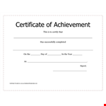 Printable Certificate Of Achievement - Customize & Print Instantly example document template 