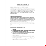 Marketing Business Plan Template example document template