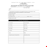 Residential Rental Application - Apply to Rent a Property | Landlord, Address example document template 