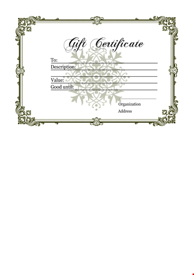Homemade Gift Certificate Free Pdf Template Download