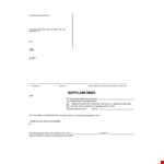 Quit Claim Deed Template for US State example document template 