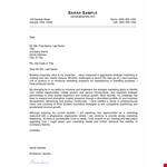 Marketing Officer Application Letter example document template