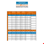 Marathon Pace Chart - Plan Your Course and Stay on Track with Street Denotes example document template