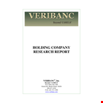 Veribanc: Extensive Company Research for Banks example document template