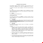 Company Contract Template for Consultants and Contractors - Shall have Agreement example document template