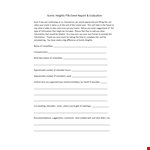 Scenic Heights Evaluation Report - Committee Information & Event Analysis example document template