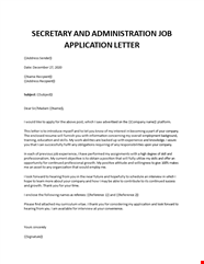 Application Letter For Employment Samples