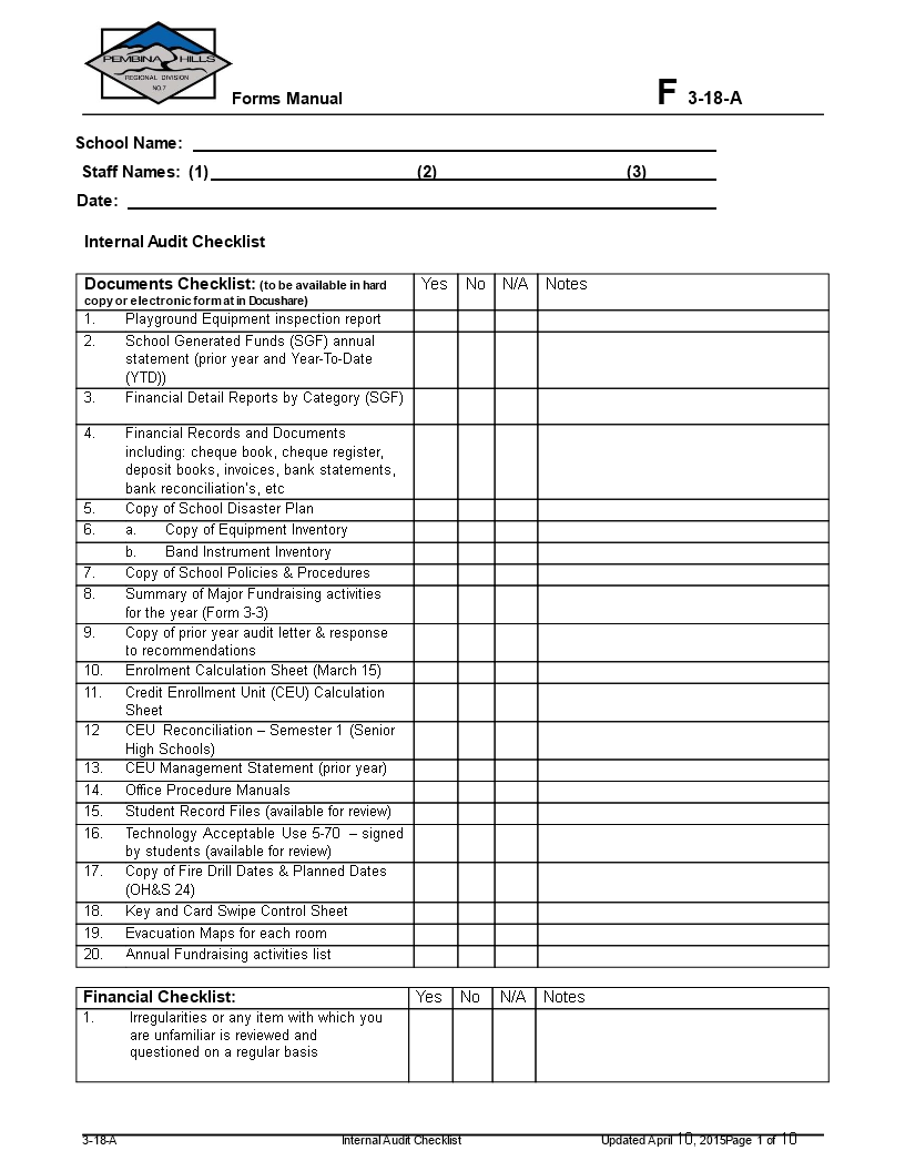 internal-audit-financial-checklist