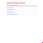 Computer Science Engineering Resume - University Design | Carnegie Computer Science example document template 