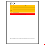 Fax Cover Sheet Template example document template