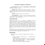 Separation Agreement Template - Create a Comprehensive Agreement example document template