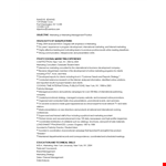 Marketing Graduate Student Resume example document template