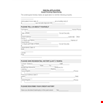 Rental Application Template - Create, Download, or Print Now! example document template