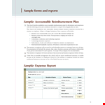 Employee Expense Report Sample example document template