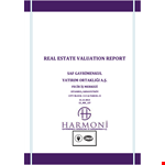 Real Estate Valuation Report example document template 