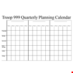 Plan Your Quarterly Schedule with Troop's Quarterly Calendar example document template