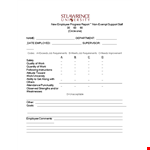 New Employee Progress Report example document template