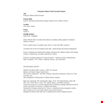 Enterprise Sales Executive Resume example document template