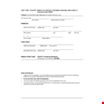 Divorce Papers Template - Cover, Petitioner Forms, Instructions example document template