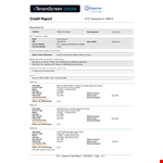 Free Experian Credit Report example document template