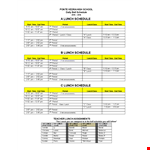 Daily Schedule example document template