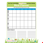 Create an Efficient Meal Planning Calendar for Easy Meal Preparation example document template