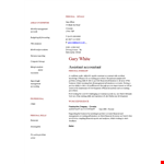 Graduate Assistant Accountant Resume example document template 