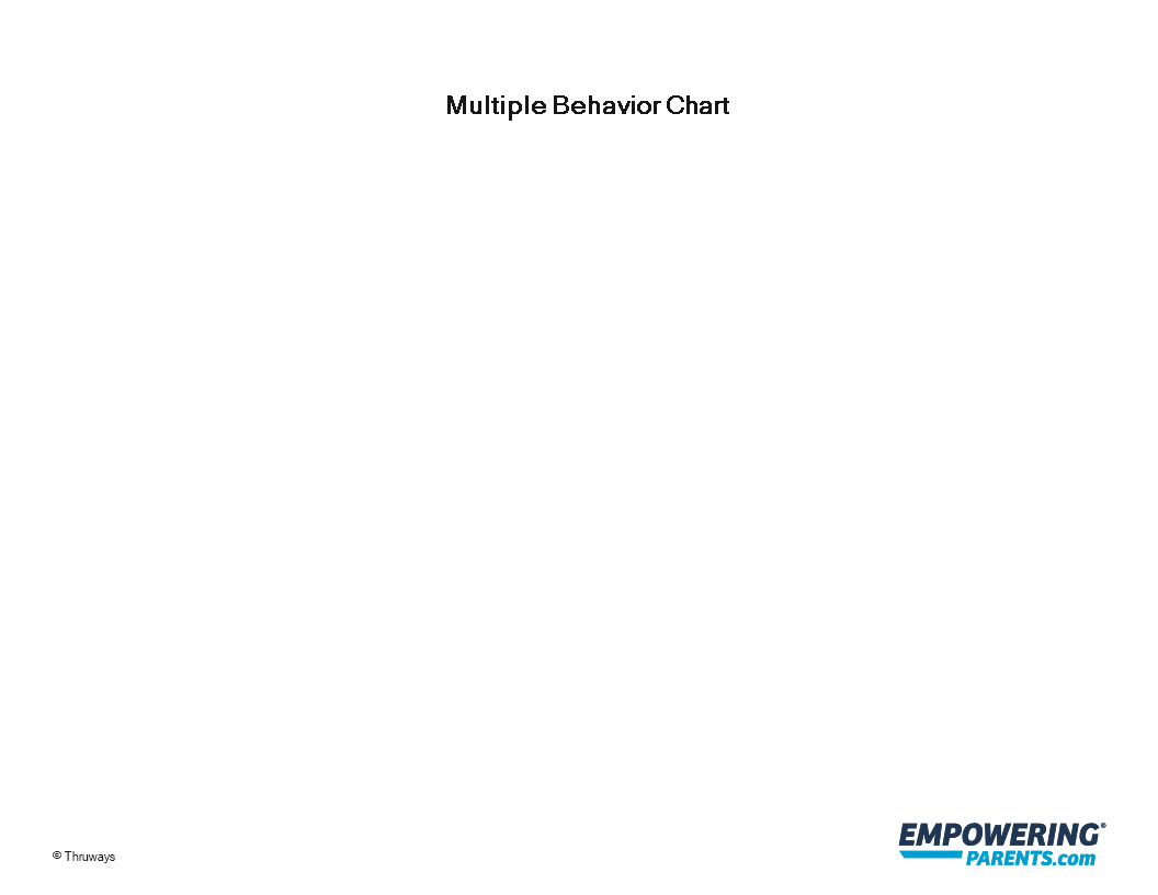 Free Daily Behavior Chart Template for Tracking Child Behaviors