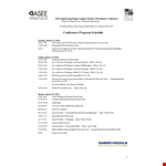 Conference Program example document template