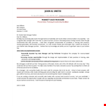 Marketing Sales Manager example document template