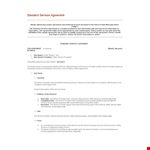 Service Agreement Template | Define Service Terms for Provider & Buyer example document template