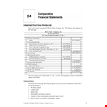 Comparative Income Statement Format example document template