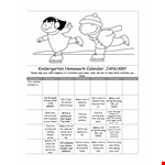 Plan and Organize Your Homework with our Customizable Homework Calendar example document template 