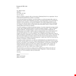 Company Job Offer Letter example document template