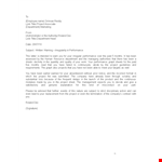 Professional  written warning Letter Template example document template