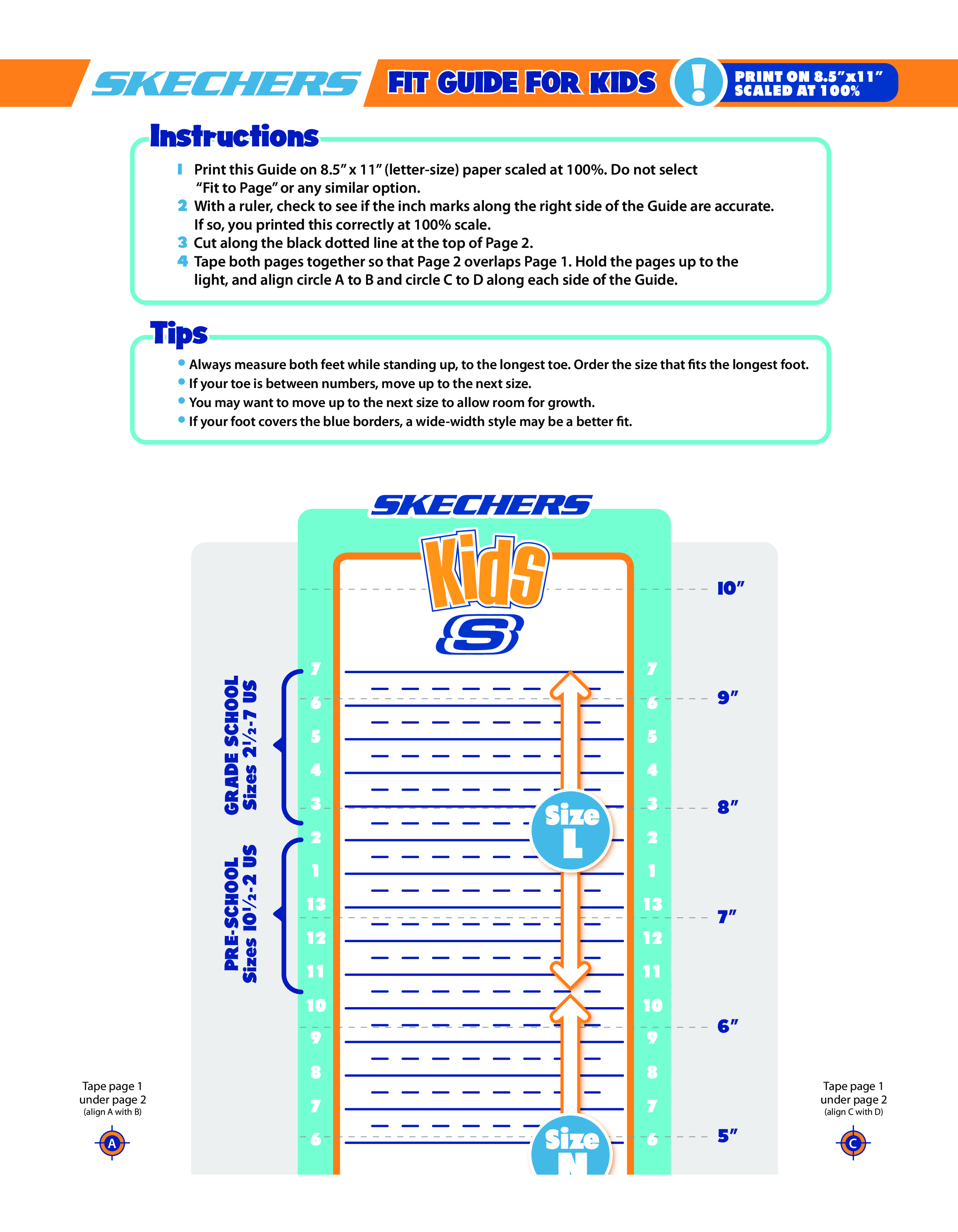 Printable Shoe Size Chart for Toddlers - Find the Perfect Fit